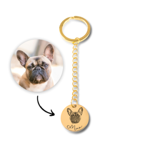 Personalized Pet Portrait Keychain