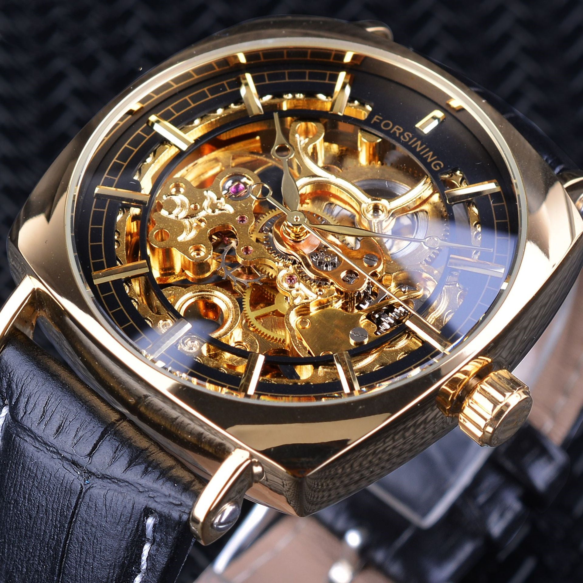 Men's Fashion Skeleton Automatic Mechanical Watch (Water Resistance)