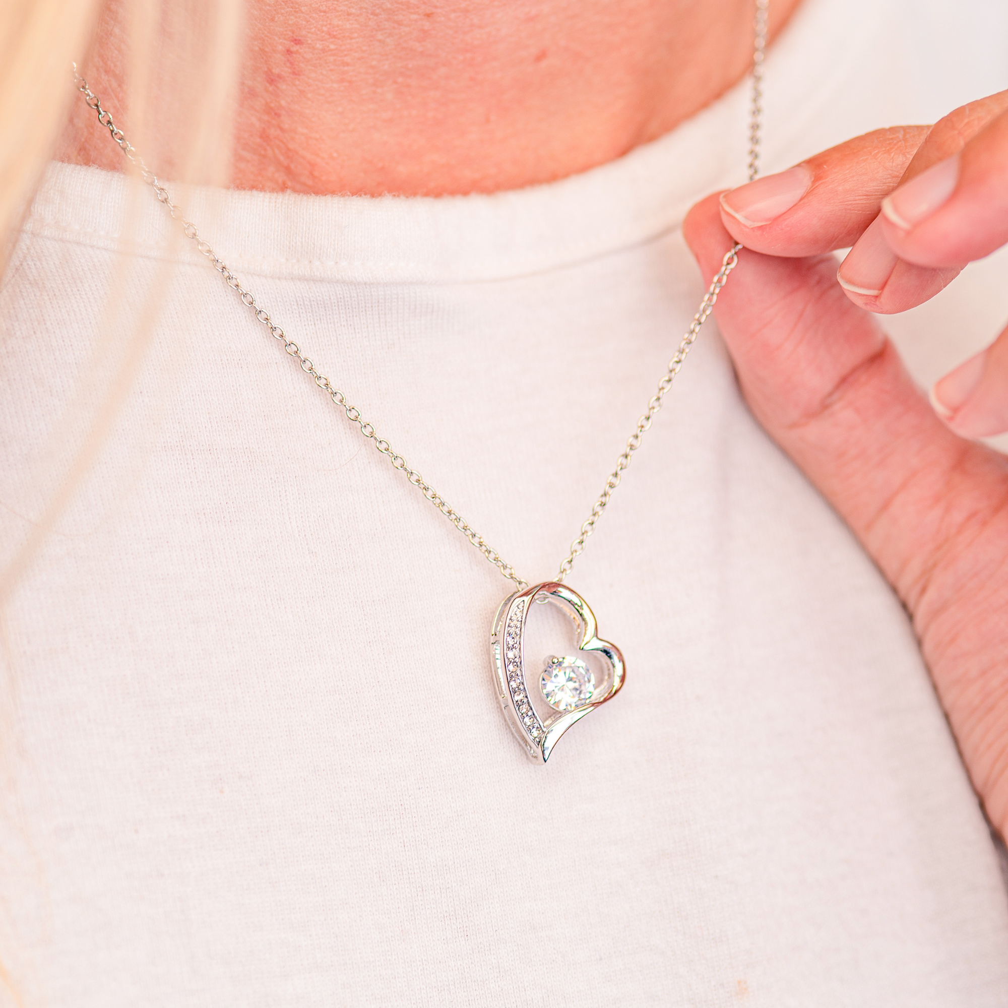 Best Gifts For Her - To My Girlfriend Personalized Forever Love Necklace - I cherish everything about you #e222 - Image 4