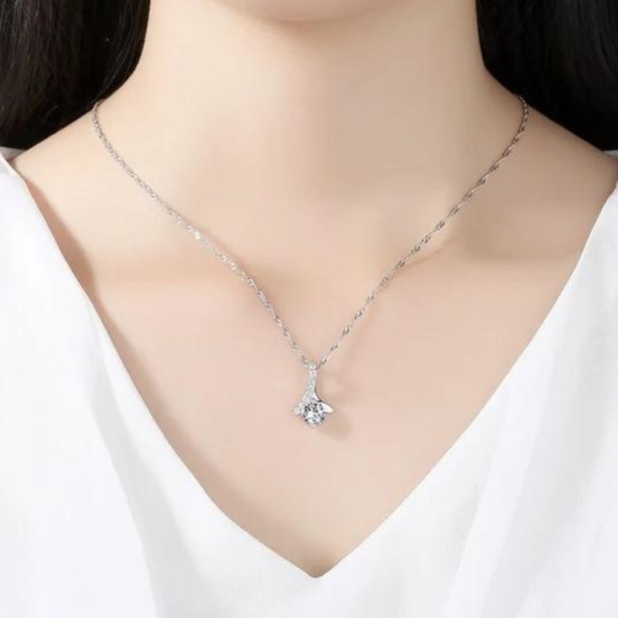 To My Granddaughter Necklace Gift - Believe deep in your heart - Alluring Beauty #e72c - Image 3