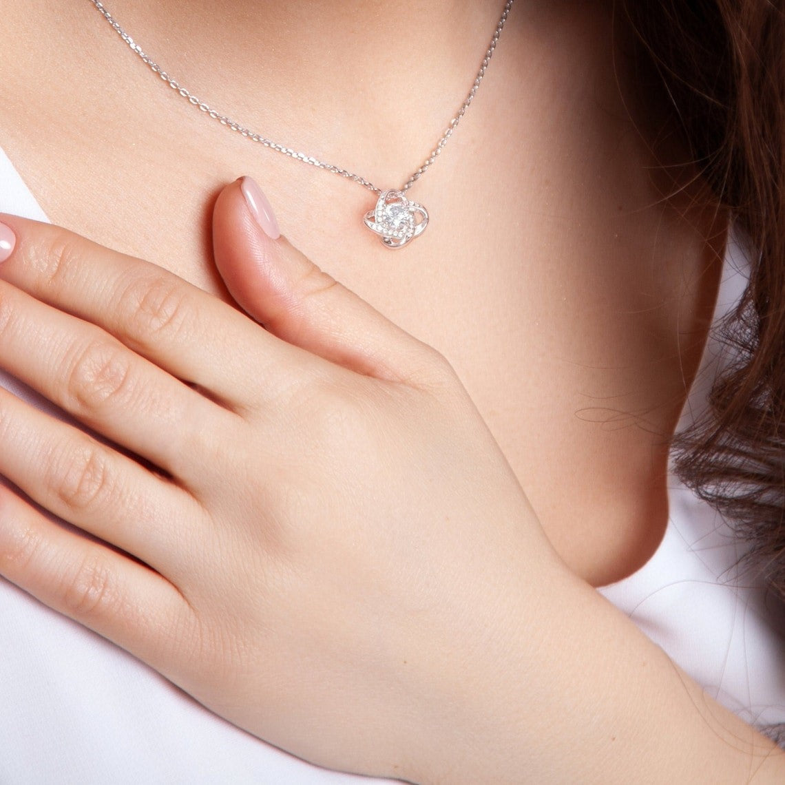 Love Knot Pendant - Personalized Message Card Jewelry - Jewelry Inns