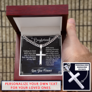 Cuban Link Chain With Cross - Personalized Jewelry - Jewelry Inns