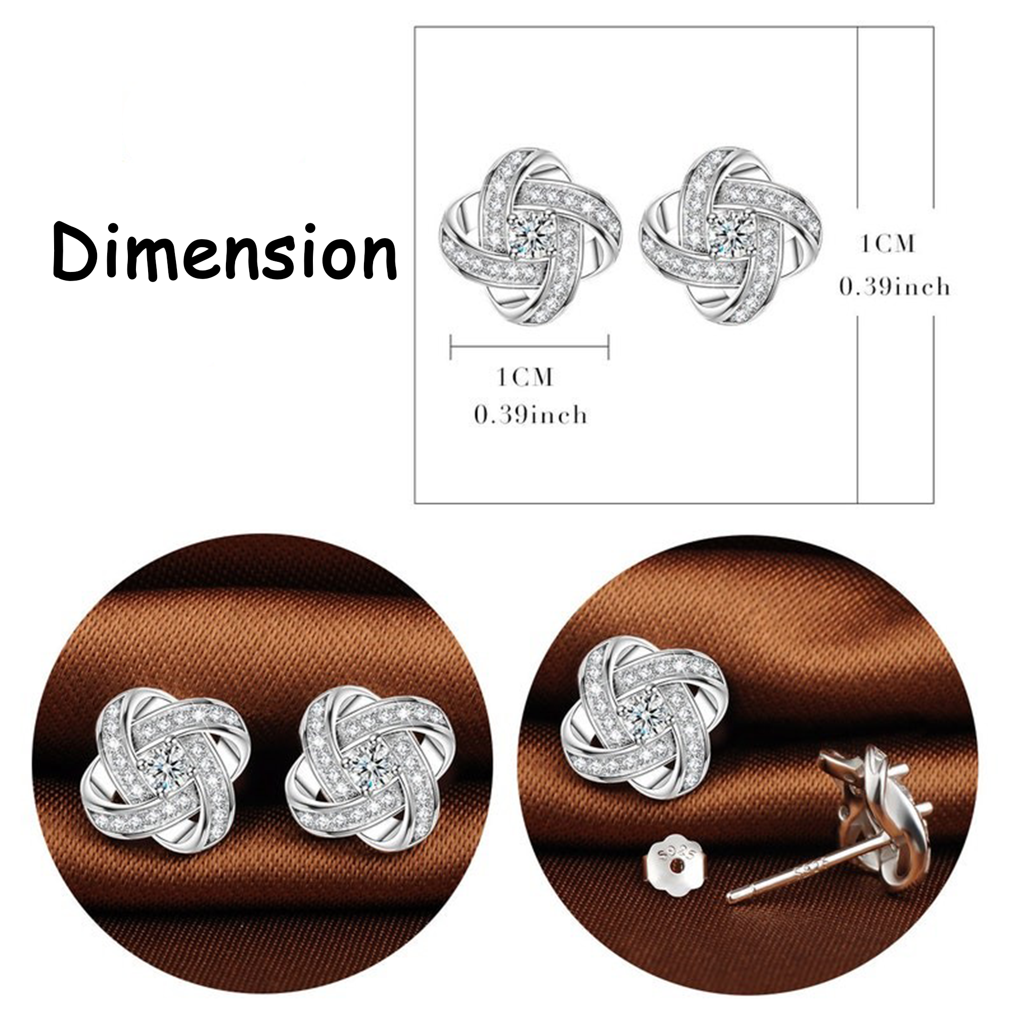 Personalized To My Wife Love Knot Necklace & Earrings Set - Merry Christmas #e193 - Image 13