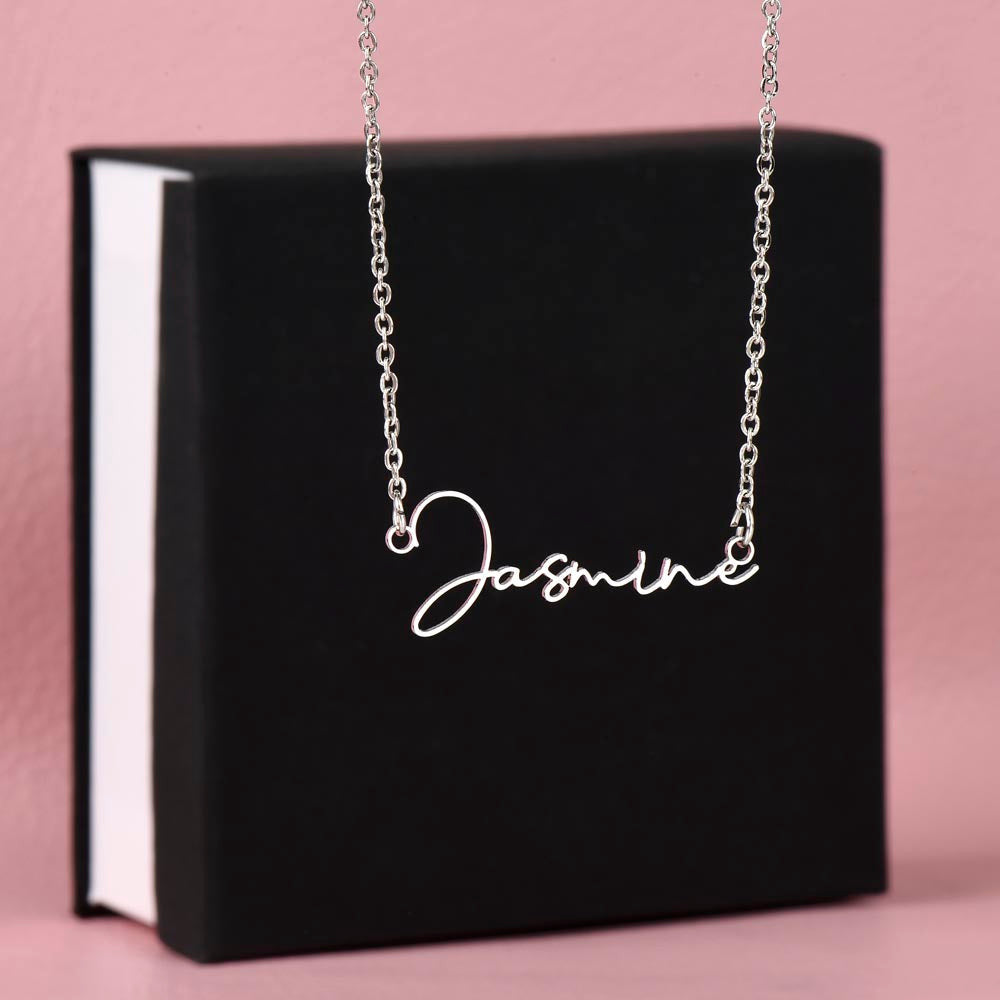 Necklace For Mom: To An Amazing Mother Gift - Signature Style Name Necklace #e244 - Image 11