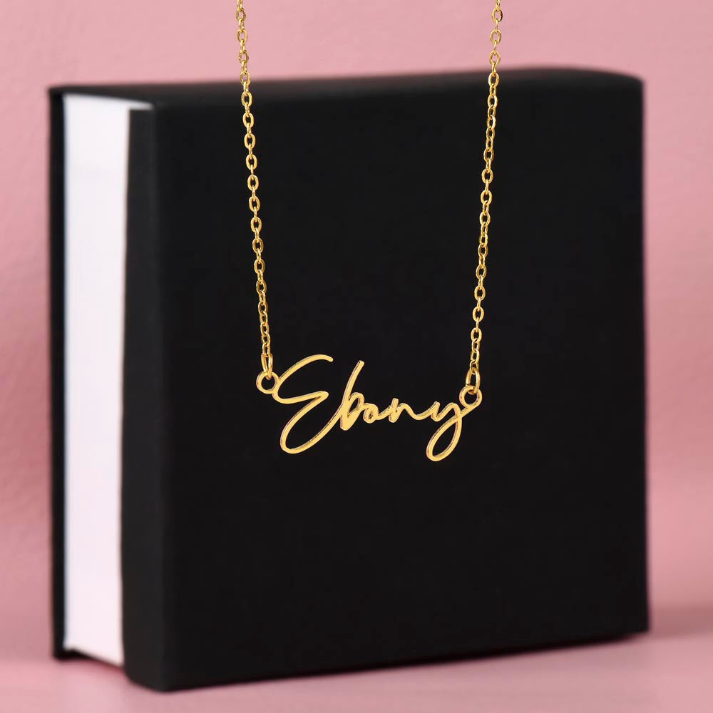 Necklace For Mom: To An Amazing Mother Gift - Signature Style Name Necklace #e244 - Image 12