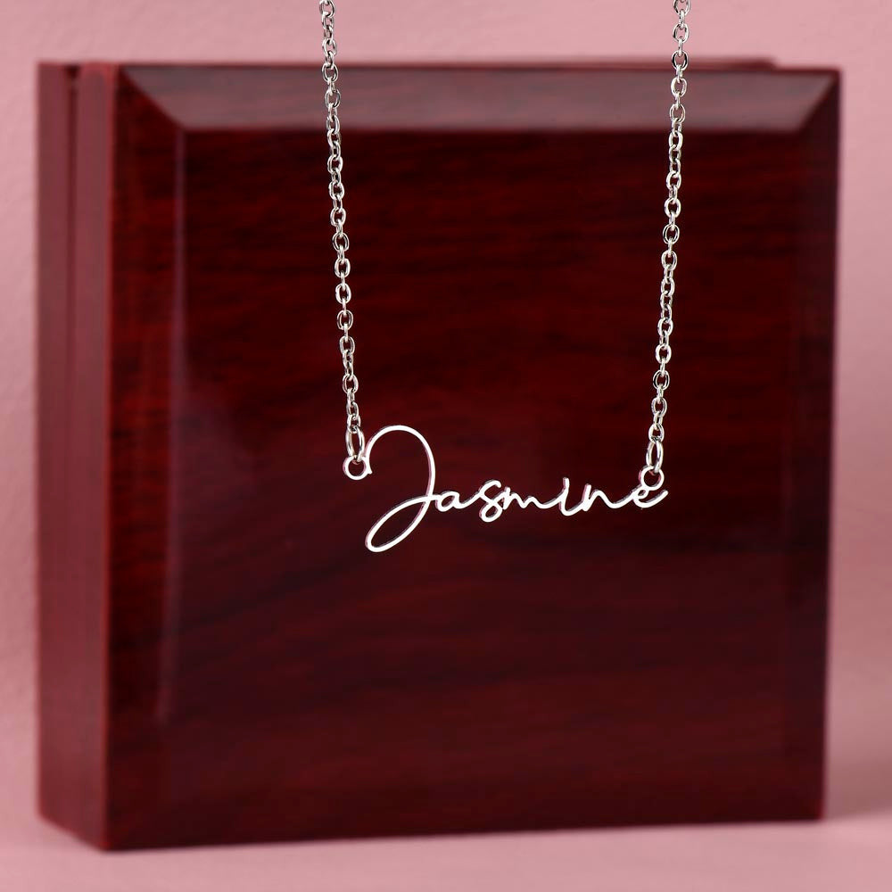 Necklace For Mom: To An Amazing Mother Gift - Signature Style Name Necklace #e244 - Image 13
