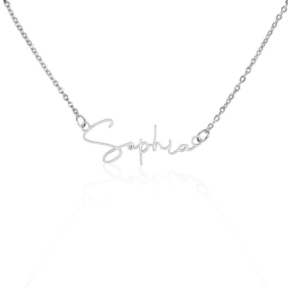 Necklace For Mom: To An Amazing Mother Gift - Signature Style Name Necklace #e244 - Image 3