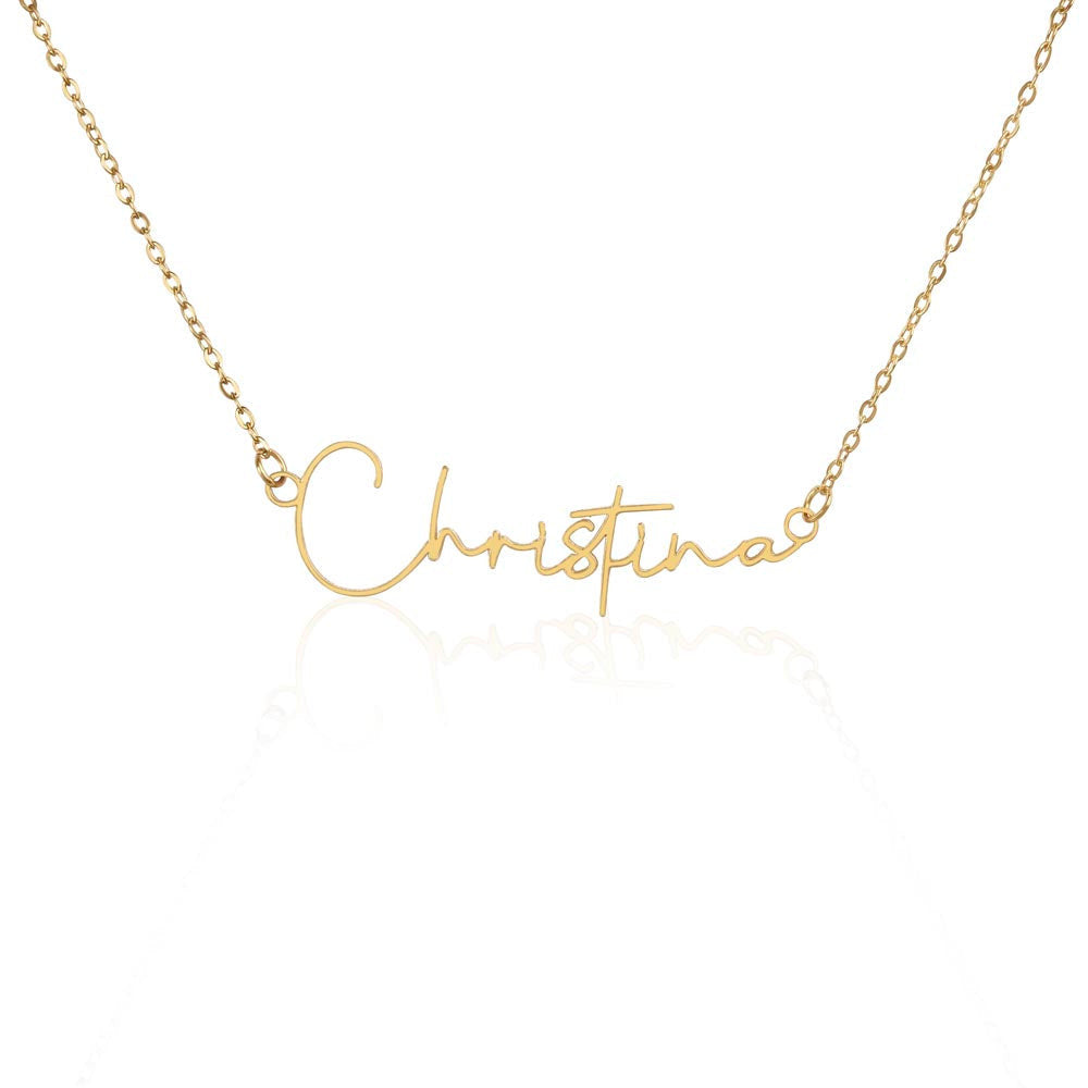 Necklace For Mom: To An Amazing Mother Gift - Signature Style Name Necklace #e244 - Image 2