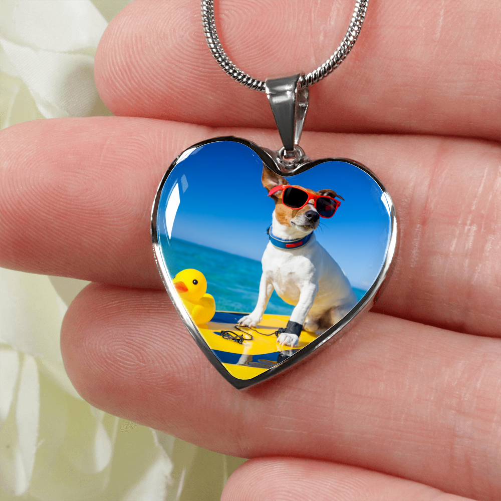 Personalized Dog Mom Engraving Necklace - Luxury Heart Necklace #e51 - Image 13