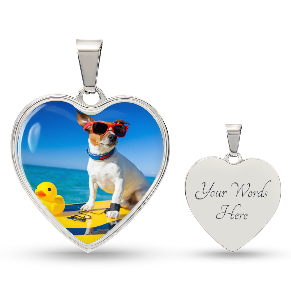 Personalized Dog Mom Engraving Necklace - Luxury Heart Necklace #e51 - Image 9