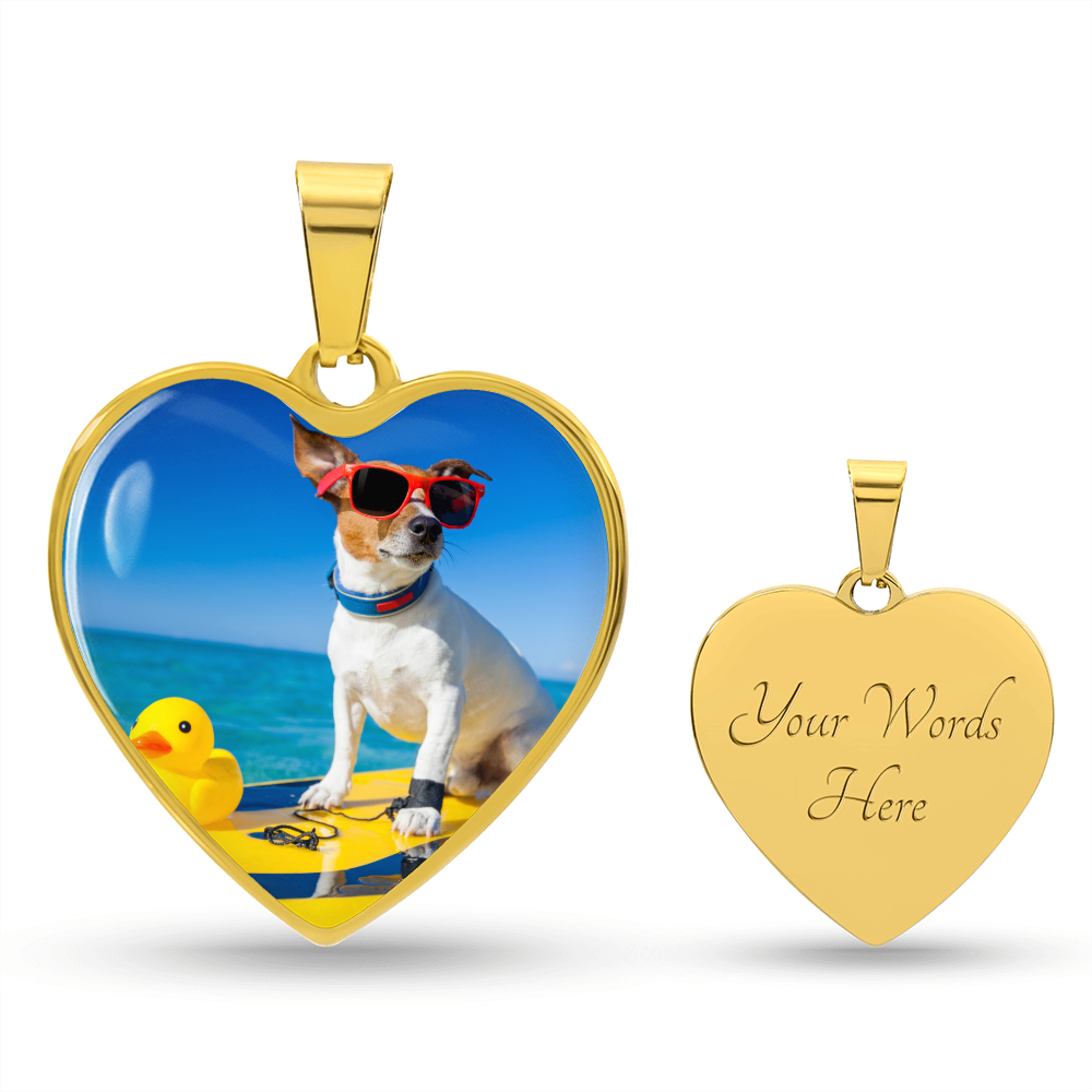 Personalized Dog Mom Engraving Necklace - Luxury Heart Necklace #e51 - Image 10