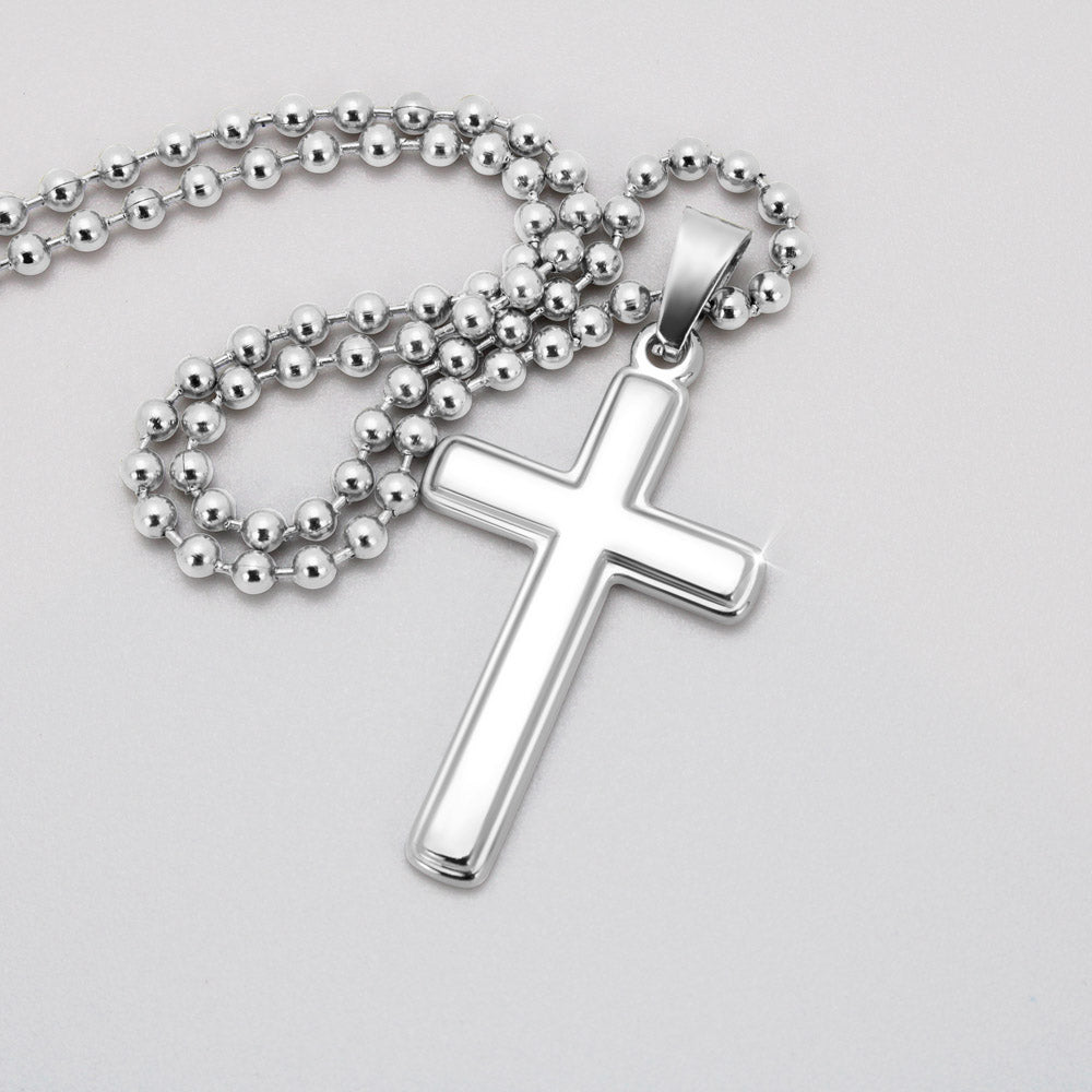 To My Husband Personalized Cross Necklace Military style Gift - Generous Selfless Love #e210a - Image 3