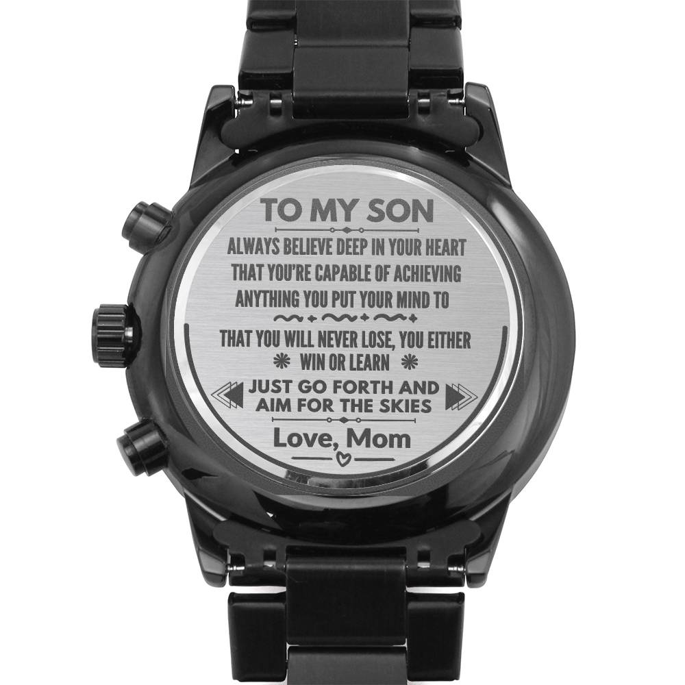 Personalized Men's Engraved Chronograph Watch For Son #e310 - Image 12