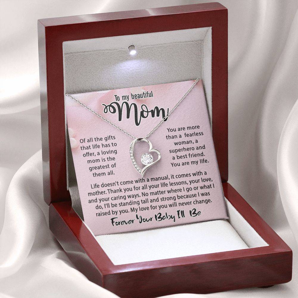 To My Mom Necklace, Mom Birthday Gift From Daughter & Son, Mother's Day Ideas Love Quote Message Card Forever Love Jewelry For Her #e232 - Image 12