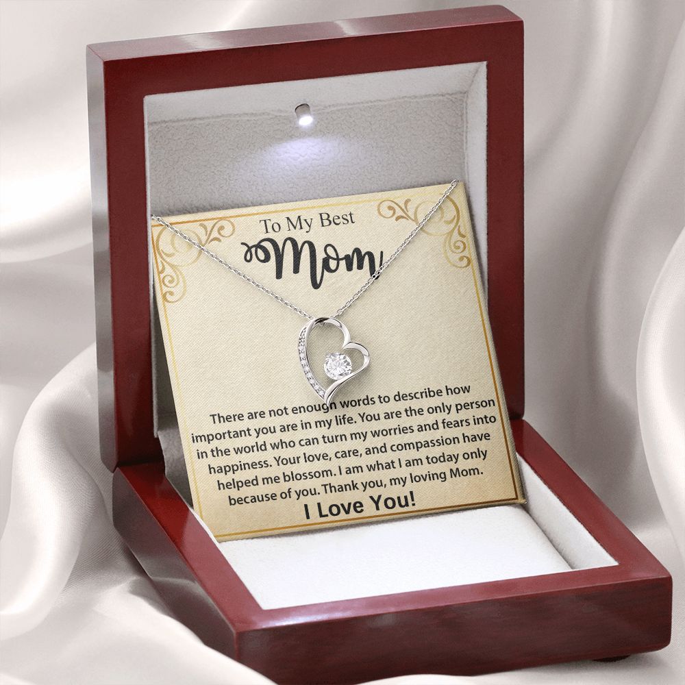 The Best Mother's Day Gift Ideas: To My Mom Necklace, Mother's Day Birthday, Christmas Gift Ideas From Daughter & Son, Poem Message Card Forever Love Pendant Jewelry Present For Her. Show your love to your mom now.