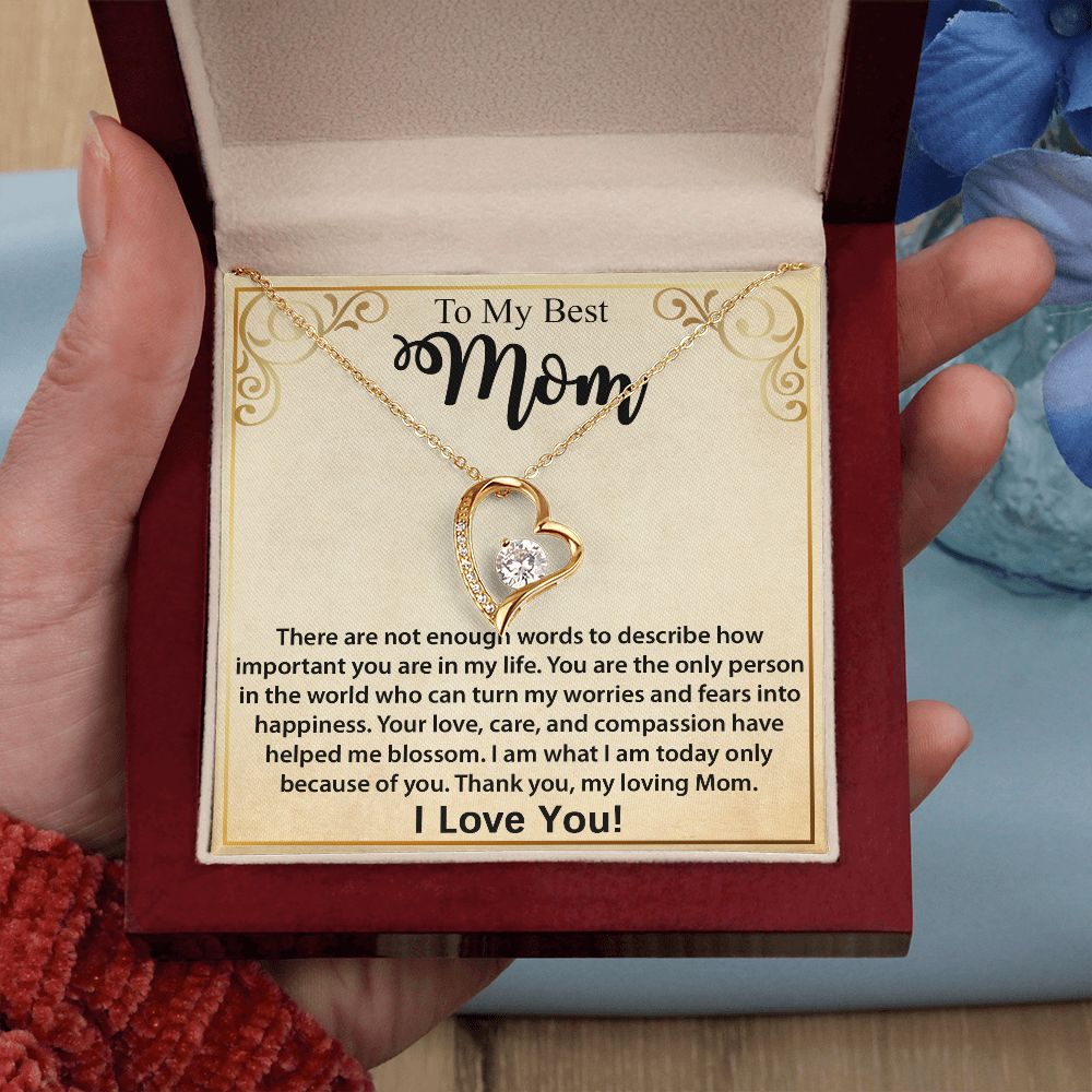 The Best Mother's Day Gift Ideas: To My Mom Necklace, Mother's Day Birthday, Christmas Gift Ideas From Daughter & Son, Poem Message Card Forever Love Pendant Jewelry Present For Her. Show your love to your mom now.