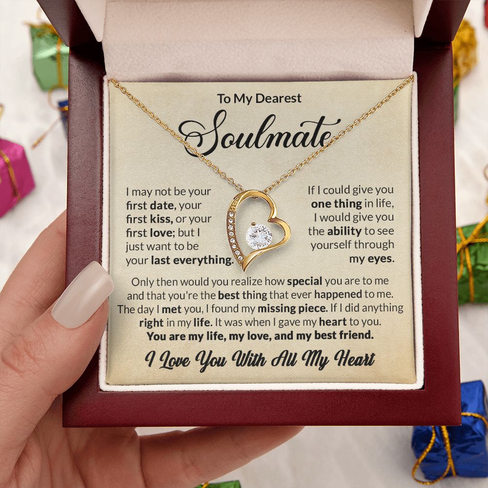 Soulmate Pendant Necklace Gift For Wife Girlfriend Valentine's Day Birthday Anniversary Love Quote Message Card Forever Love Jewelry For Her #e231 - Image 12