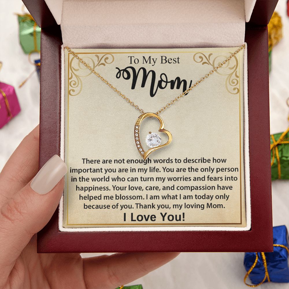 The Best Mother's Day Gift Ideas: To My Mom Necklace, Mother's Day Birthday, Christmas Gift Ideas From Daughter & Son, Poem Message Card Forever Love Pendant Jewelry Present For Her. Show your love to your mom now.