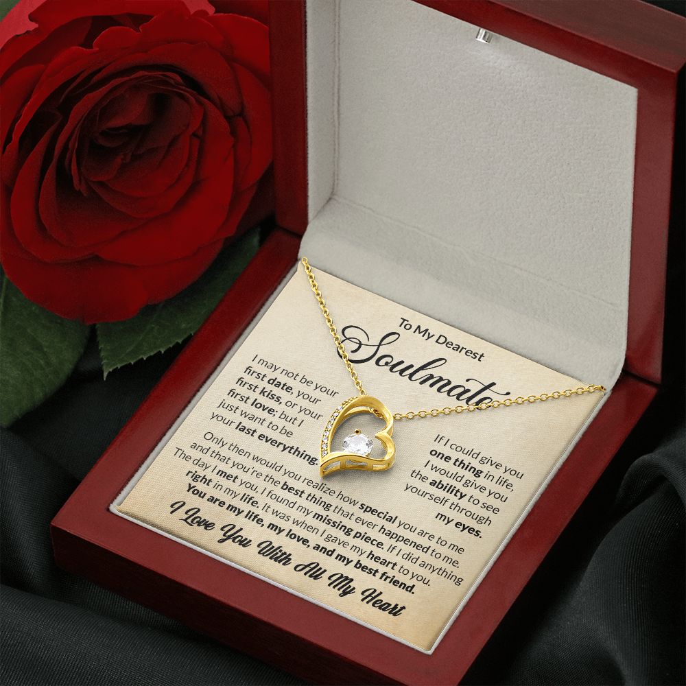 Soulmate Pendant Necklace Gift For Wife Girlfriend Valentine's Day Birthday Anniversary Love Quote Message Card Forever Love Jewelry For Her #e231 - Image 11