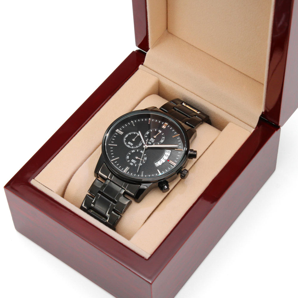 Personalized Men's Engraved Chronograph Watch For Son #e310 - Image 8