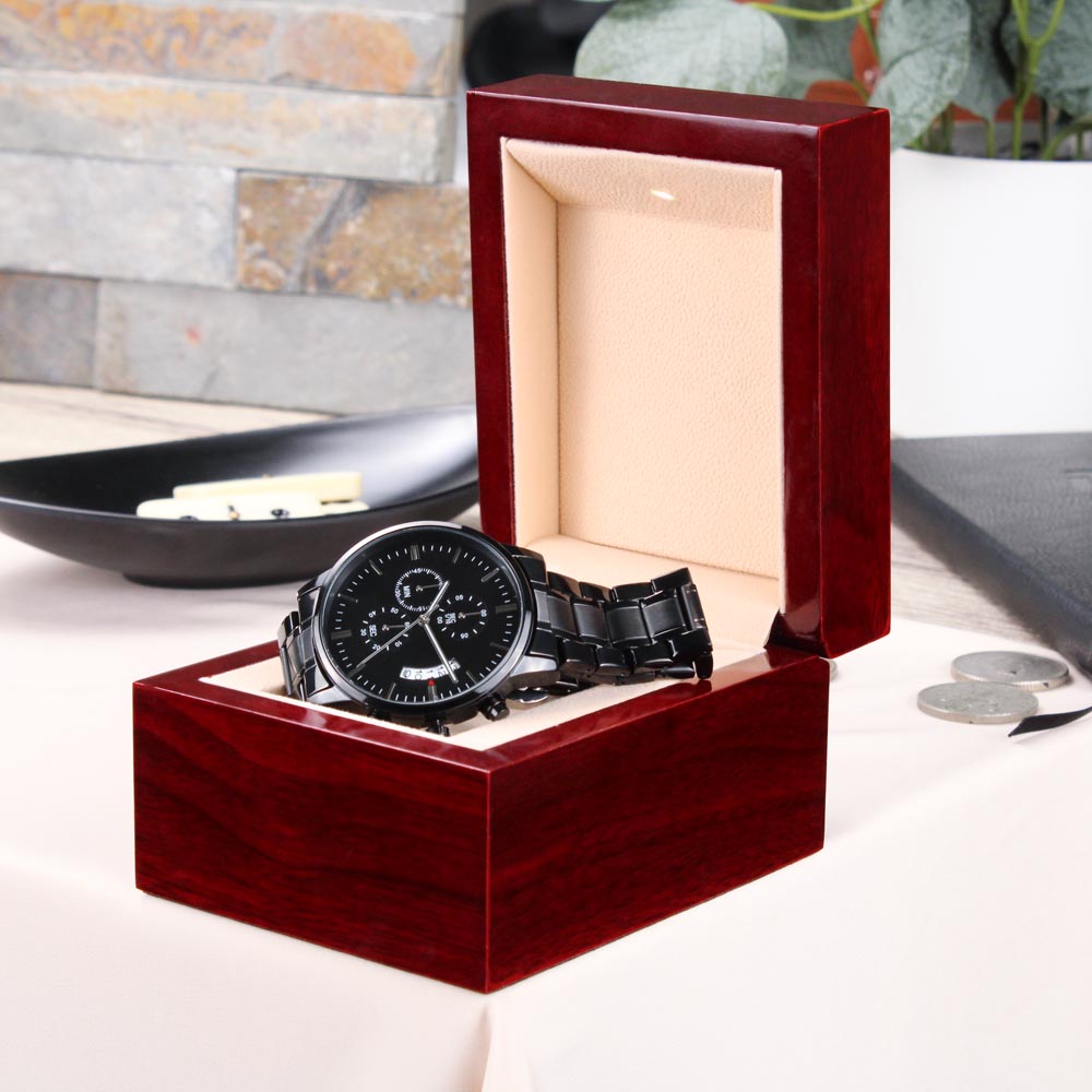 Personalized Men's Engraved Chronograph Watch For Son #e310 - Image 10