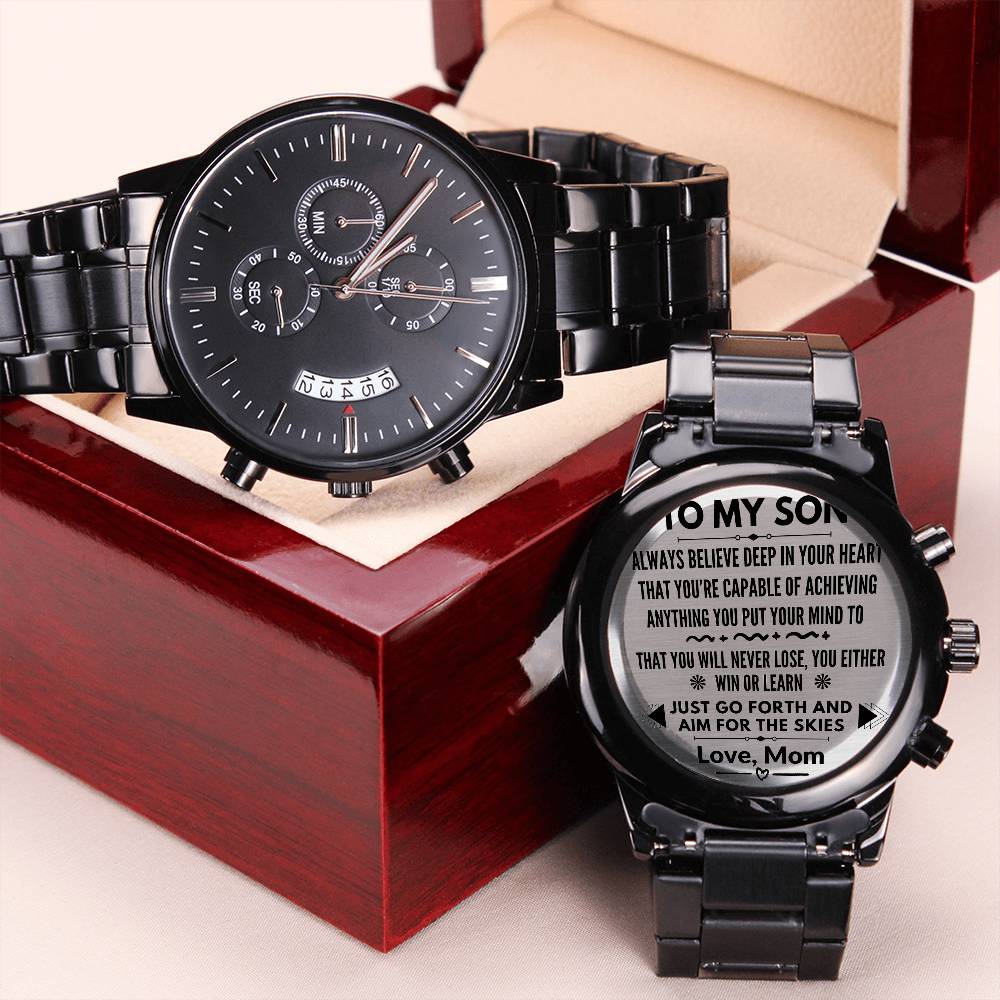 Personalized Men's Engraved Chronograph Watch For Son #e310 - Image 11