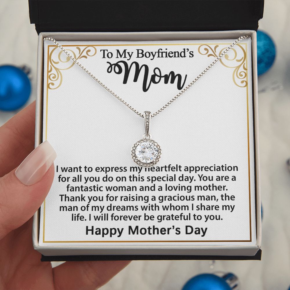 Gifts for Boyfriend's Mom, To My Boyfriends Mom Necklace Gifts, Mother's Day Gift Birthday Christmas Ideas For BF's Mom, Eternal Hope Pendants #e273 - Image 2