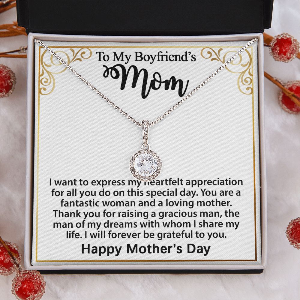Gifts for Boyfriend's Mom, To My Boyfriends Mom Necklace Gifts, Mother's Day Gift Birthday Christmas Ideas For BF's Mom, Eternal Hope Pendants #e273 - Image 9