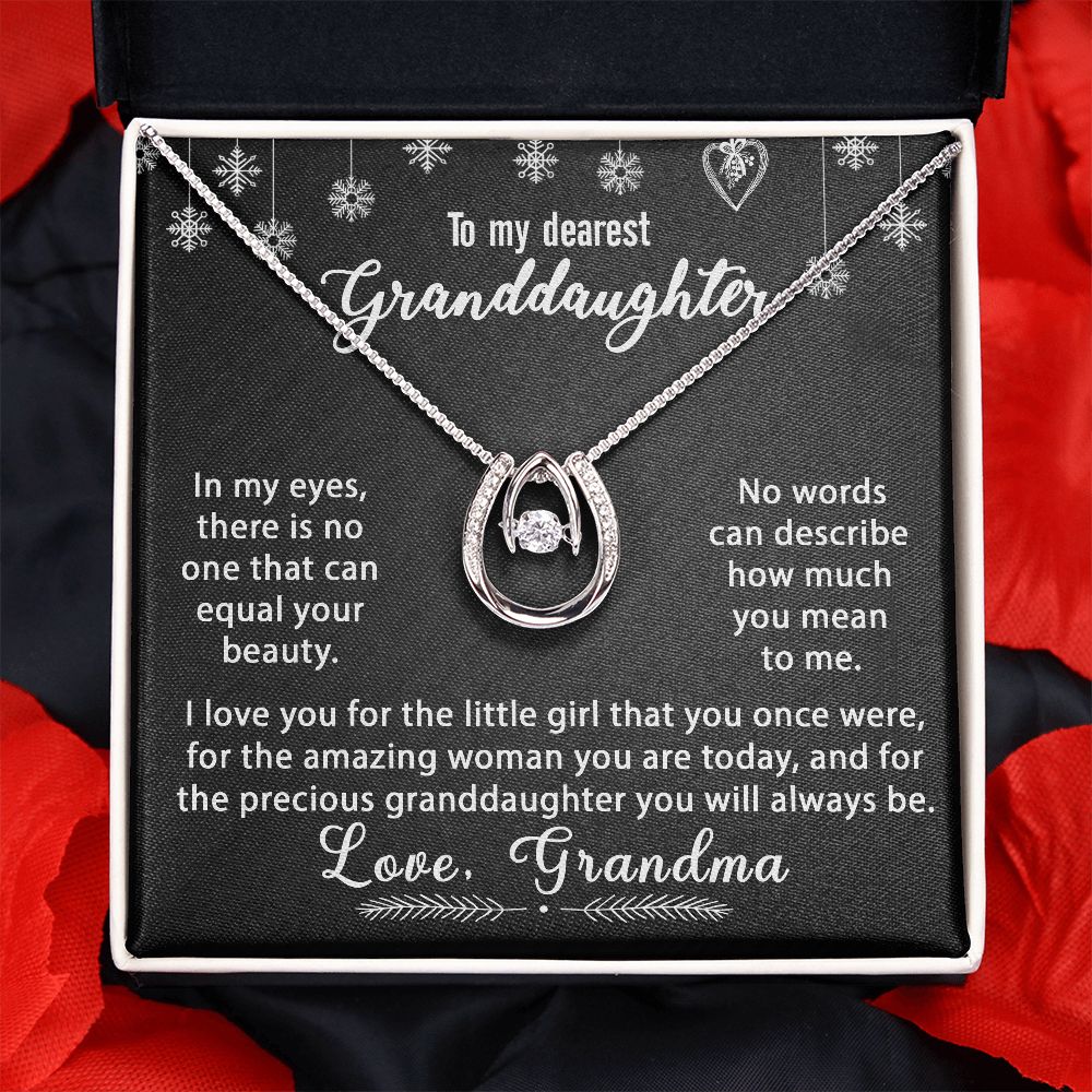 To My Granddaughter Necklace Gift - In my eyes - Lucky In Love #e170