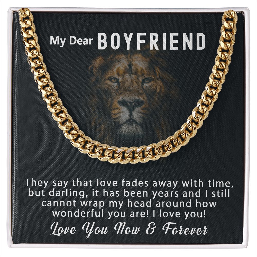 Gift Ideas - Personalized Boyfriend Necklace Cuban Link Chain -Jewelry Inns