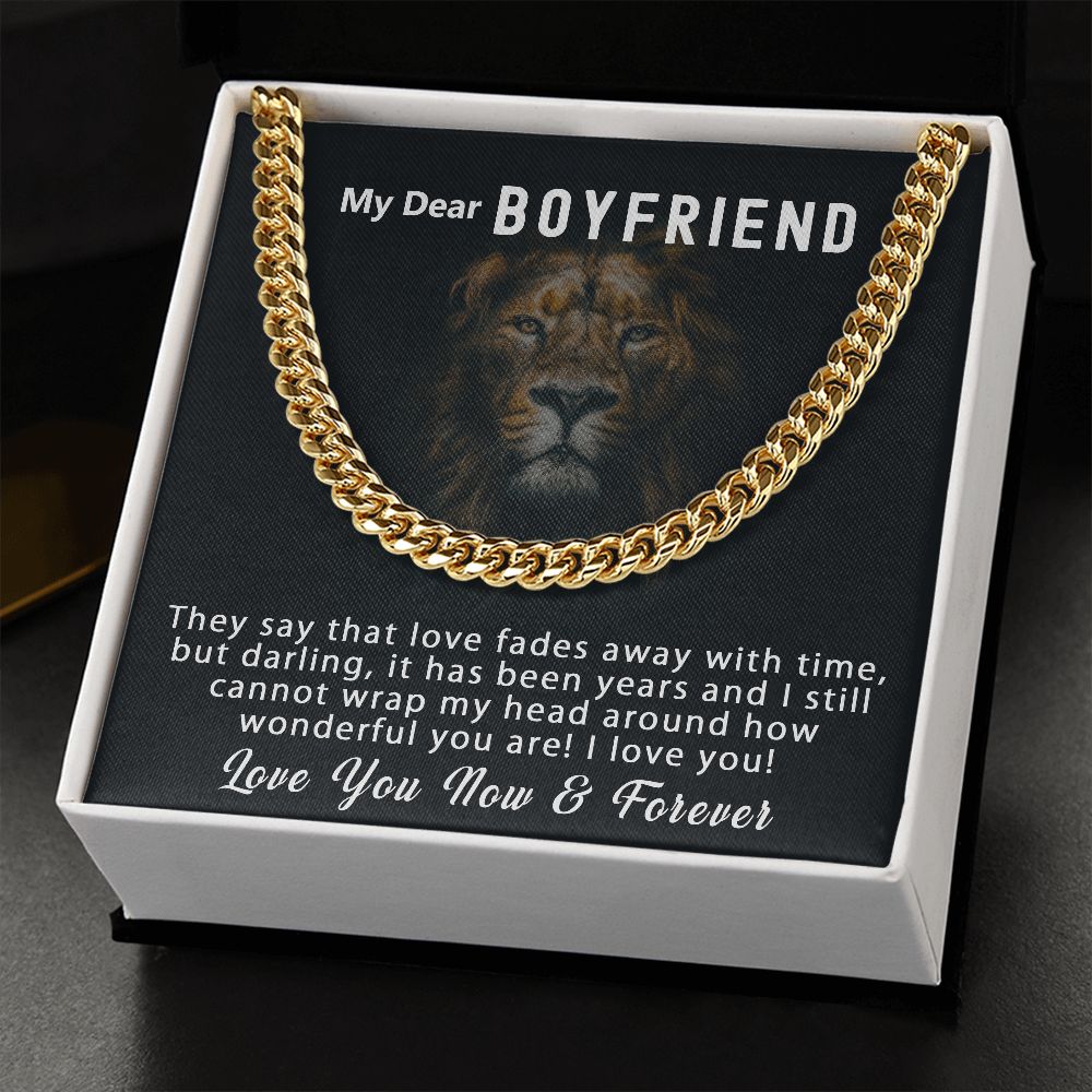 Gift Ideas - Personalized Boyfriend Necklace Cuban Link Chain -Jewelry Inns