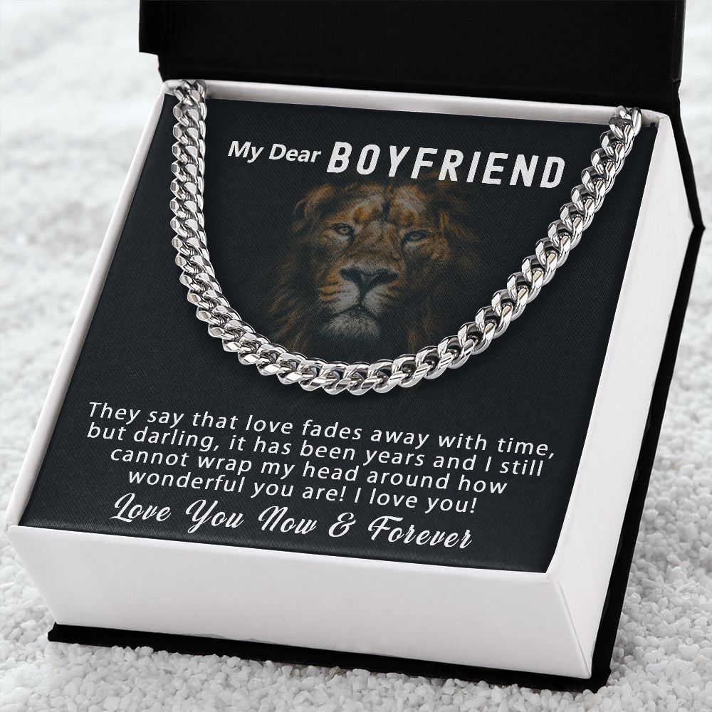 Gift Ideas - Personalized Boyfriend Necklace Cuban Link Chain -Jewelry Inns