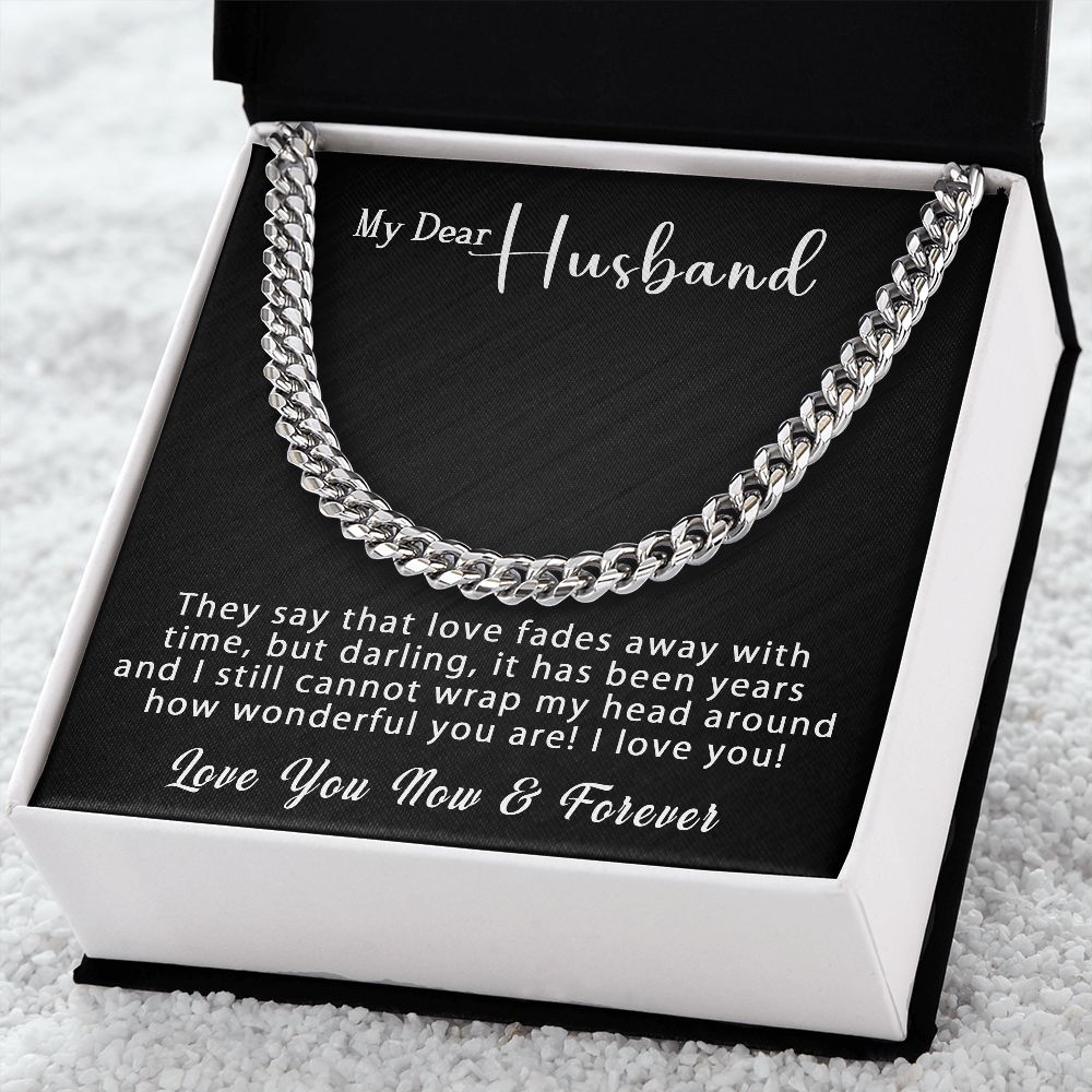 Personalized To My Husband Cuban Link Chain 5mm Necklace - Love fades away? #e96 - Image 6