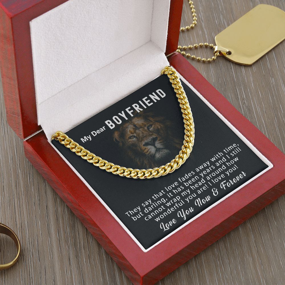 Gift Ideas - Personalized Boyfriend Necklace Cuban Link Chain -Jewelry Inns