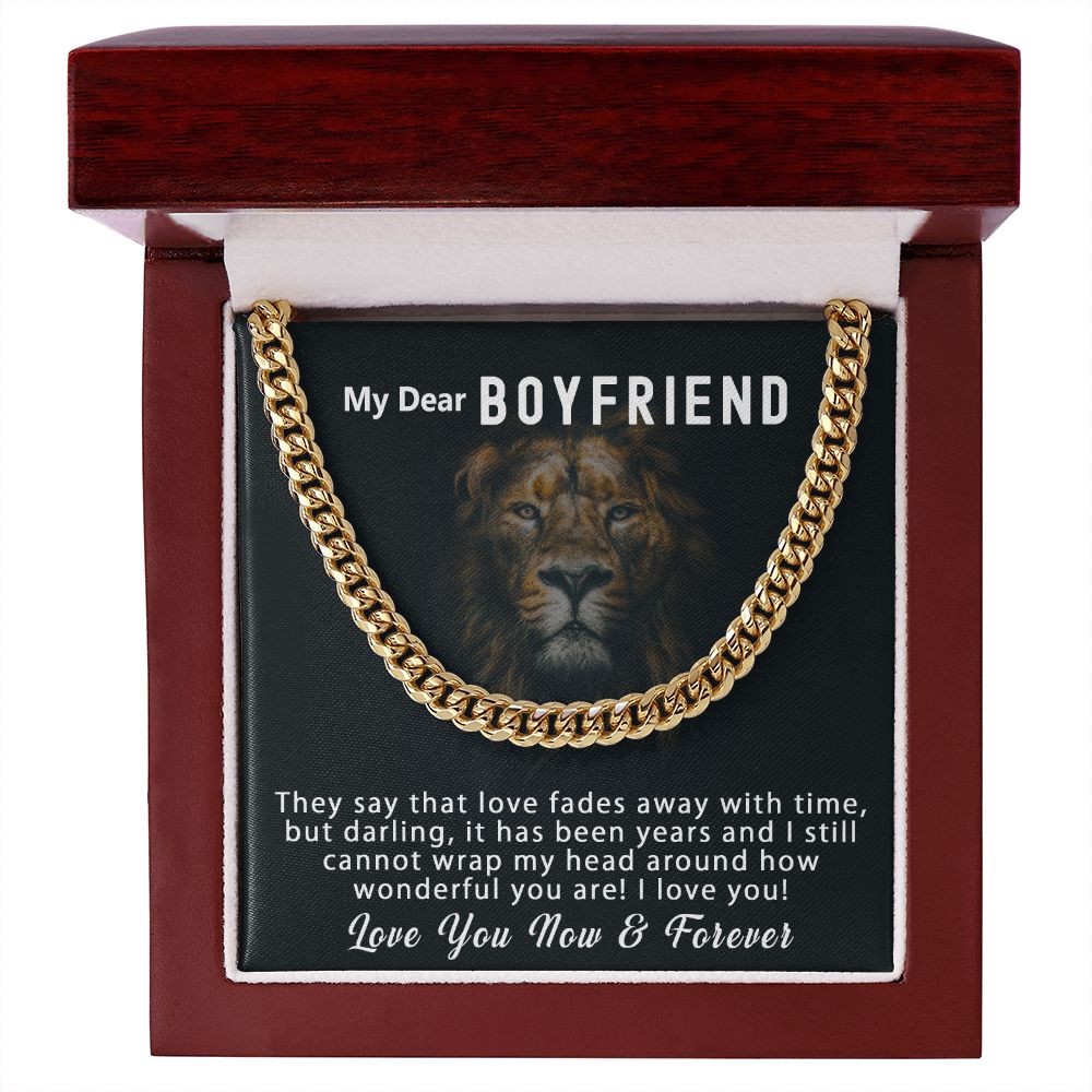 Gift Ideas - Personalized Boyfriend Necklace Cuban Link Chain -Jewelry Inns