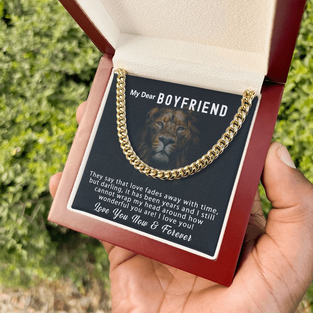 Gift Ideas - Personalized Boyfriend Necklace Cuban Link Chain -Jewelry Inns