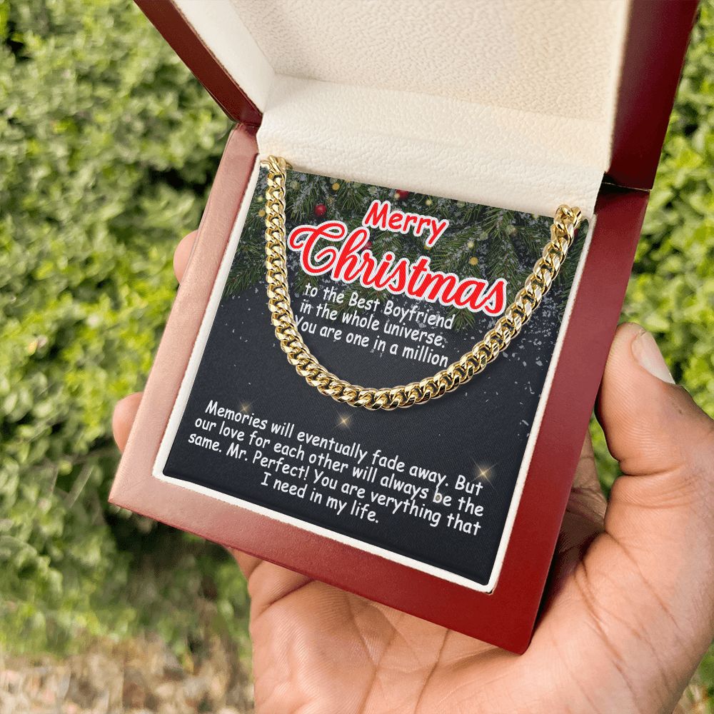 Personalized To My Boyfriend Cuban Link Chain 5mm Necklace - Merry Christmas #e192 - Image 13