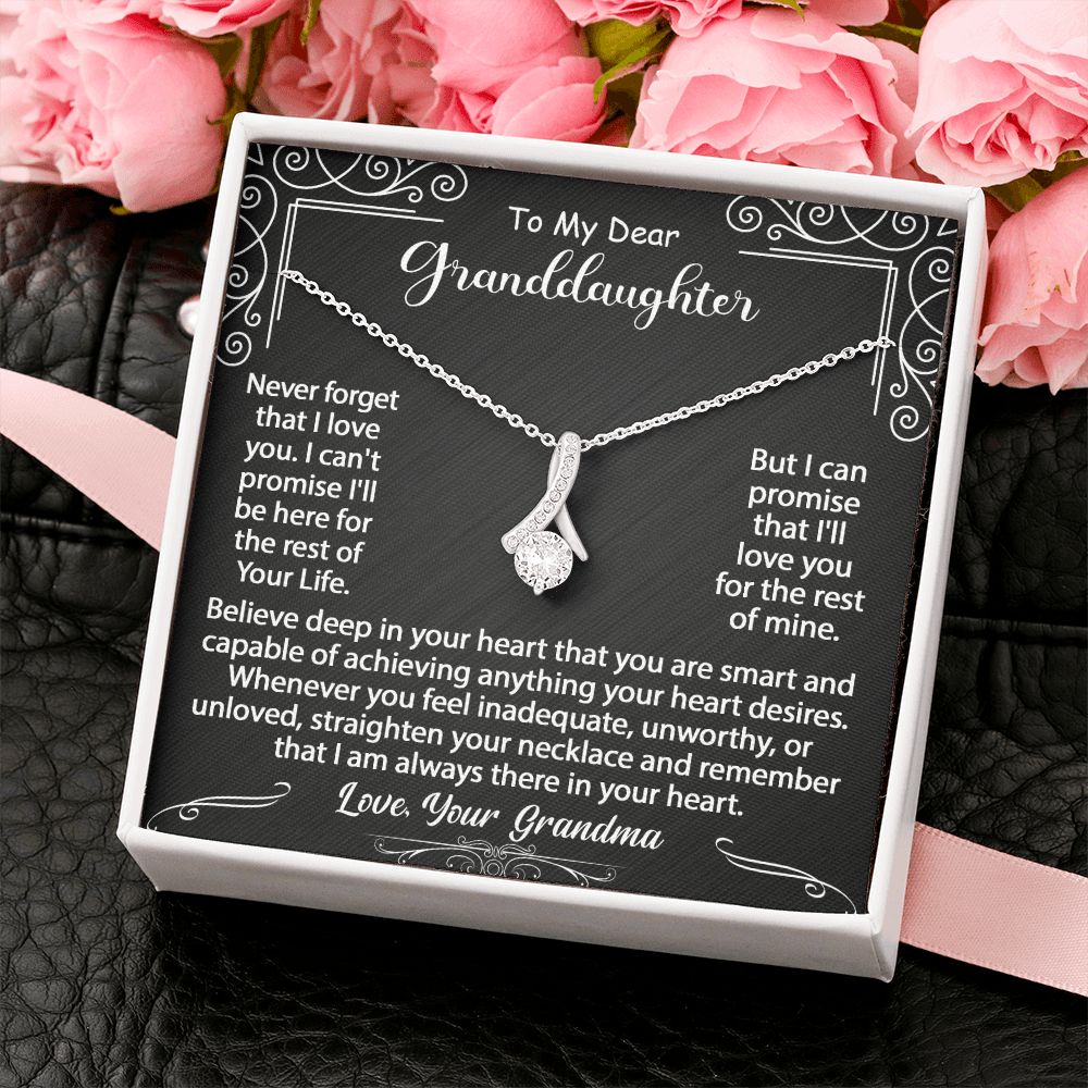 To My Granddaughter Necklace Gift - Believe deep in your heart - Alluring Beauty #e72c