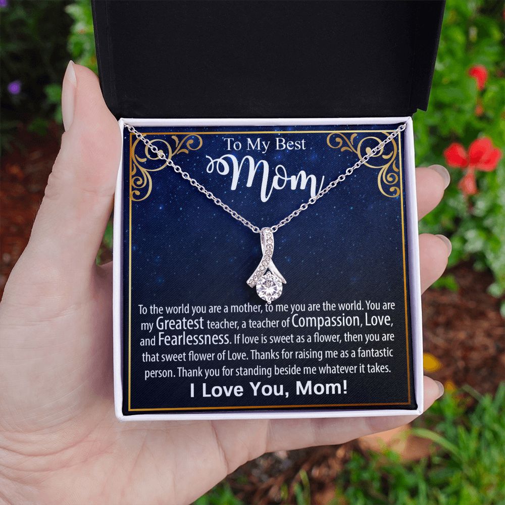Necklace For Mom: To My Mom Presents, Mother's Day Birthday Gift Ideas From Daughter & Son, Message Card Alluring Beauty Pendant Jewelry #e240 - Image 8