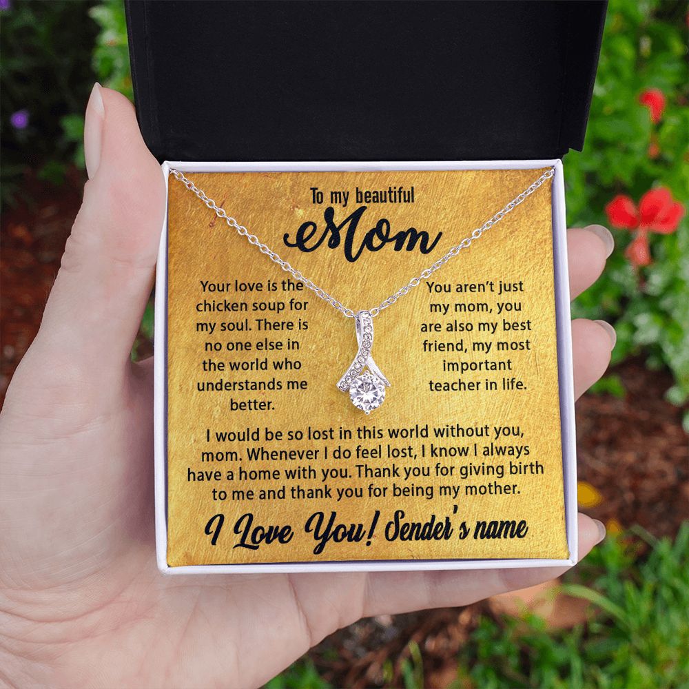 Personalized Necklace For Mom - Mothers Day Gift Ideas, Birthday Christmas Gift for Mom Alluring Beauty - Custom name #az23e237 - Image 8