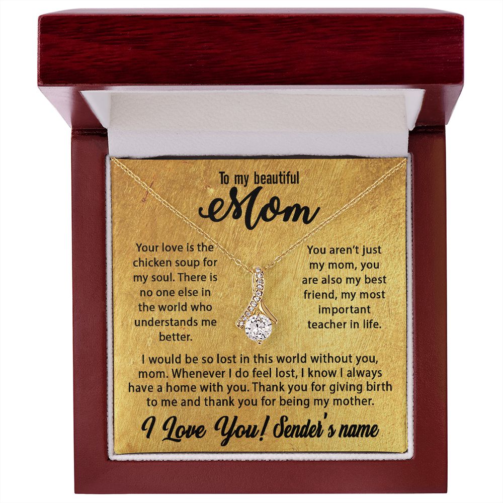 Personalized Necklace For Mom - Mothers Day Gift Ideas, Birthday Christmas Gift for Mom Alluring Beauty - Custom name #az23e237 - Image 5