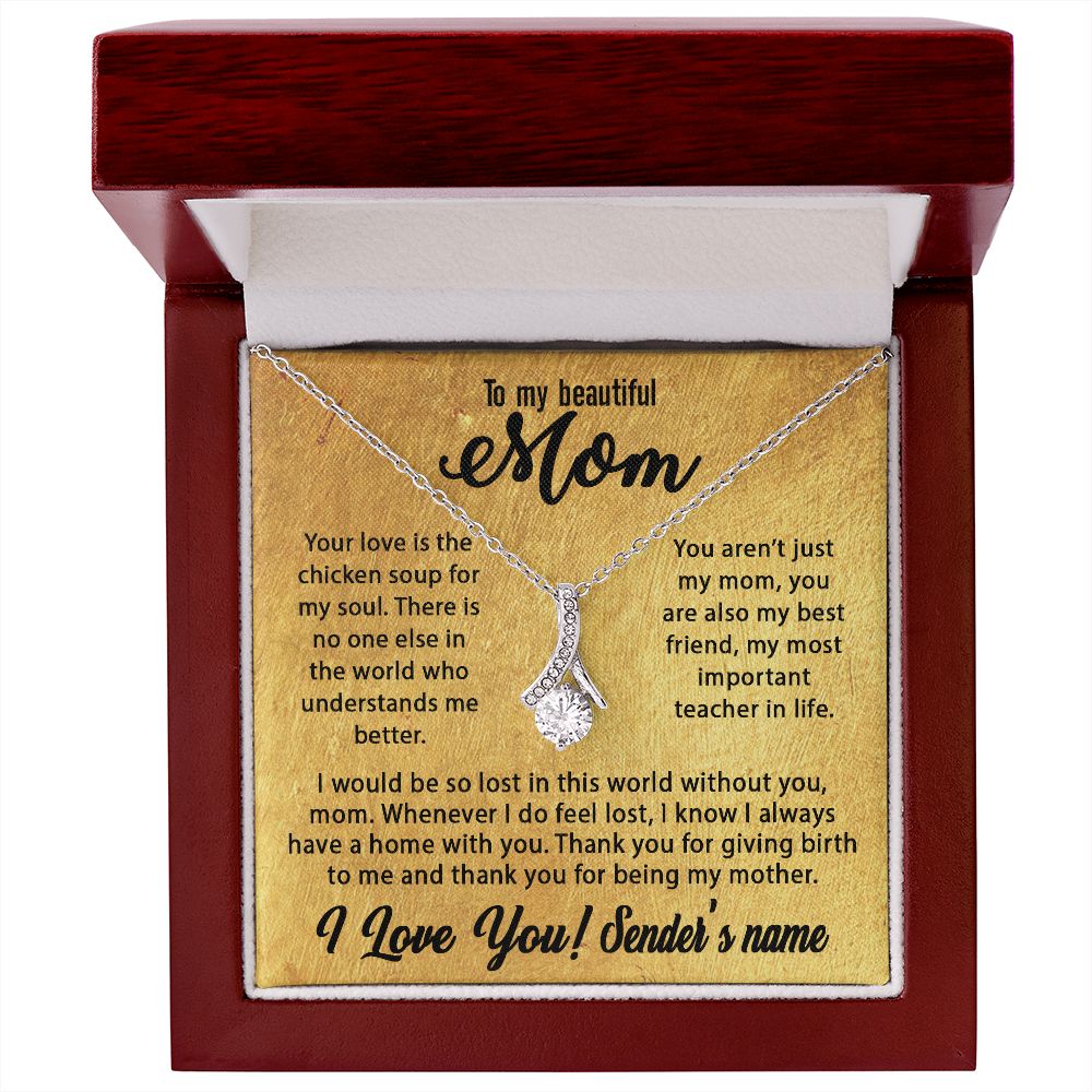 Personalized Necklace For Mom - Mothers Day Gift Ideas, Birthday Christmas Gift for Mom Alluring Beauty - Custom name #az23e237 - Image 4