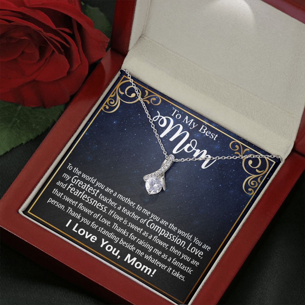 Necklace For Mom: To My Mom Presents, Mother's Day Birthday Gift Ideas From Daughter & Son, Message Card Alluring Beauty Pendant Jewelry #e240 - Image 9