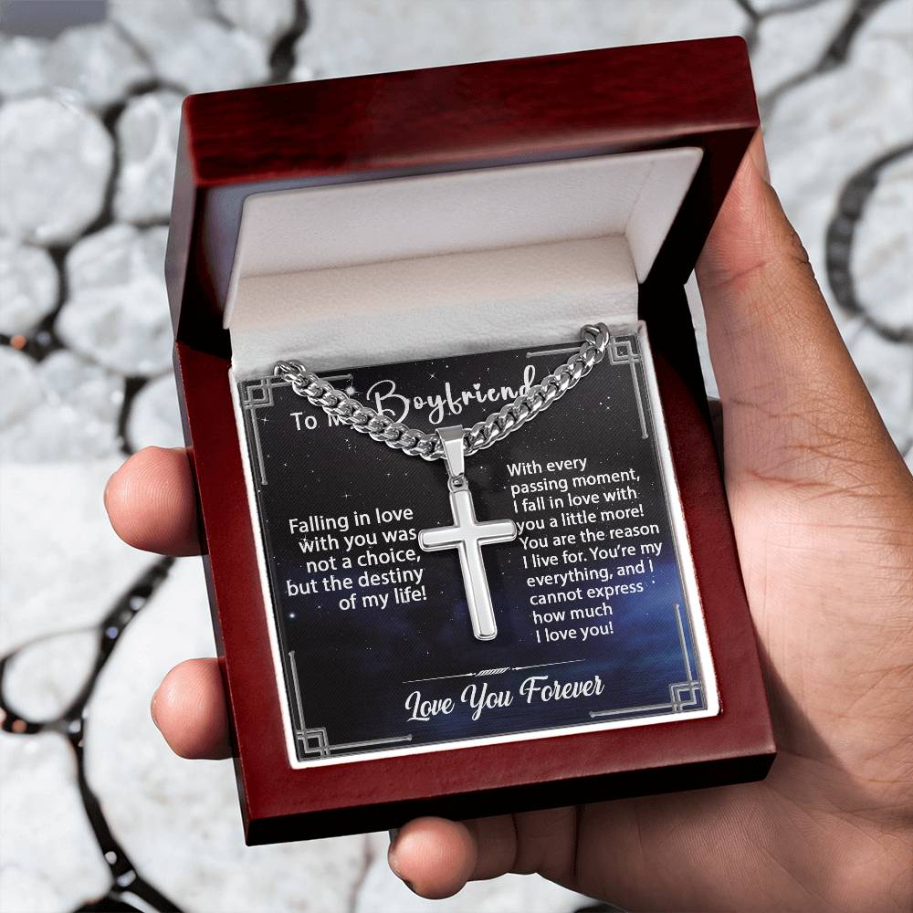 Cuban Link Chain With Cross - Personalized Jewelry - Jewelry Inns