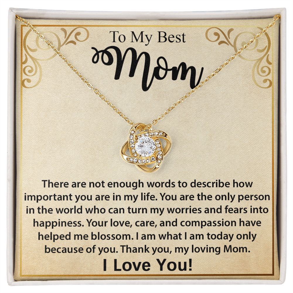 Love Knot Pendant - Personalized Message Card Jewelry - Jewelry Inns