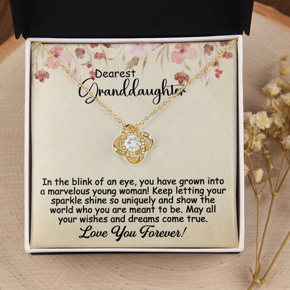 To My Granddaughter Necklace Gift - Marvelous young woman - Love Knot #e161 - Image 7