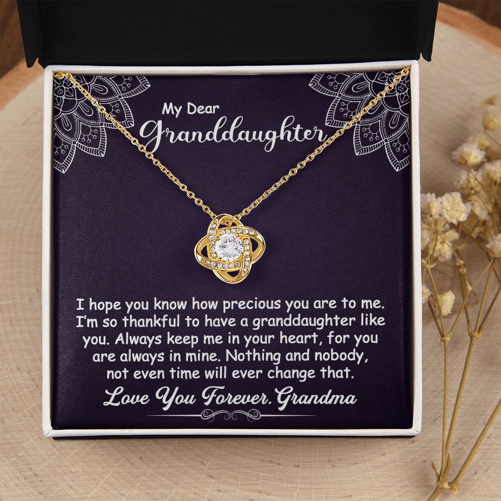 To My Granddaughter Necklace Gift - I hope you know - Love Knot #e162 - Image 8