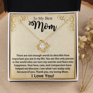 Love Knot Pendant - Personalized Message Card Jewelry - Jewelry Inns