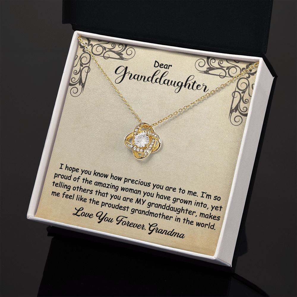To My Granddaughter Necklace Gift - I hope you know - Love Knot #e160 - Image 11