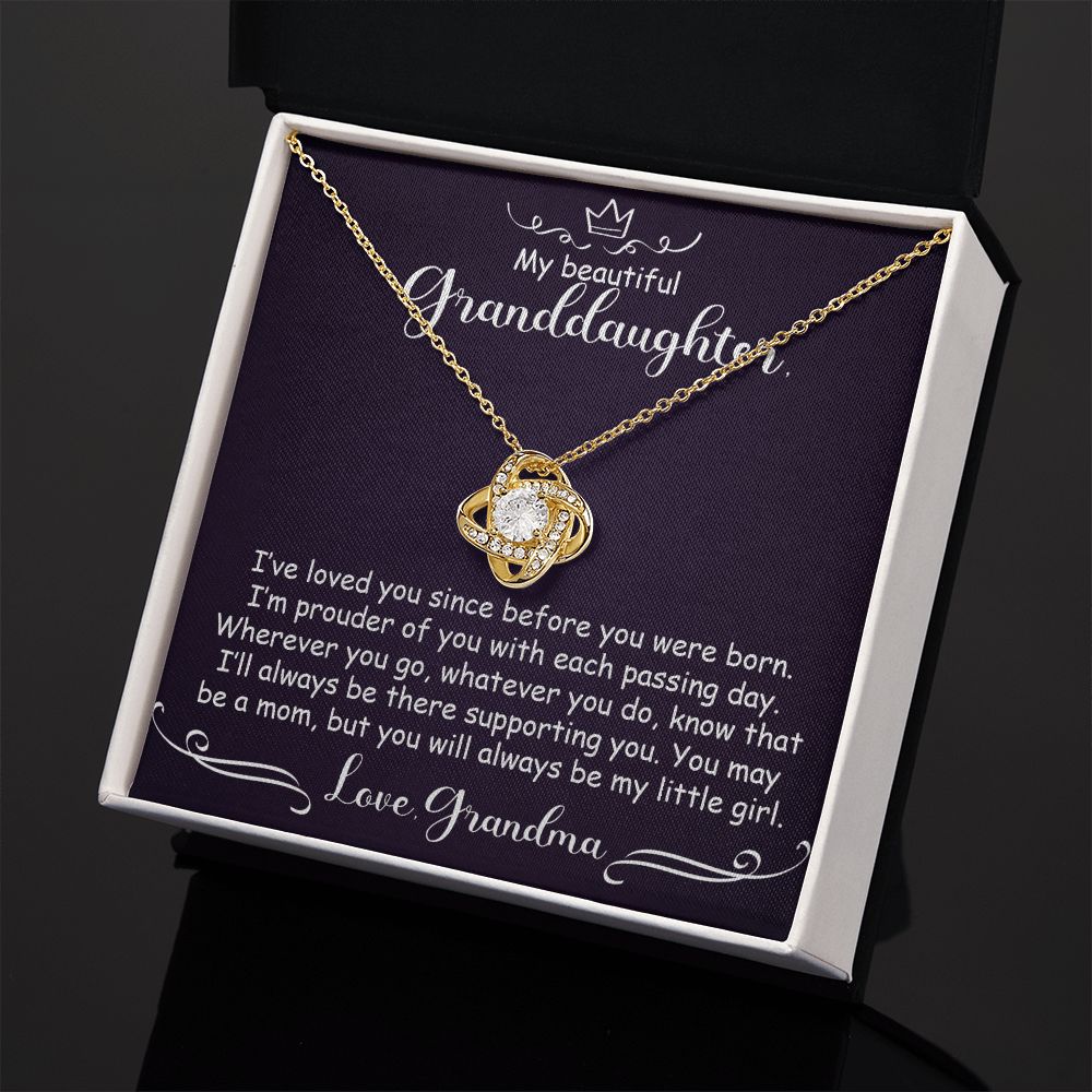 To My Granddaughter Necklace Gift - My little girl - Love Knot #e164 - Image 8